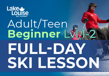 Adult/Teen Full Day Group Beginner Ski Package Levels 1-2 (Age 13+)