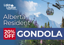 Alberta Residents' Discount - Sightseeing Gondola Tickets