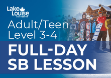 Adult/Teen Full Day Group Snowboard Lesson Levels 3-4 (Age 13+)